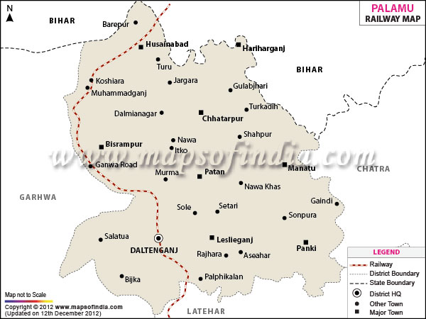  Railway Map of Palamau