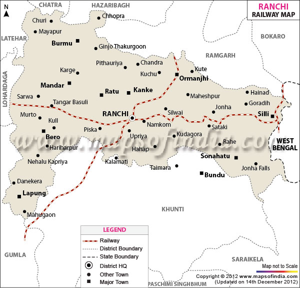  Railway Map of Ranchi