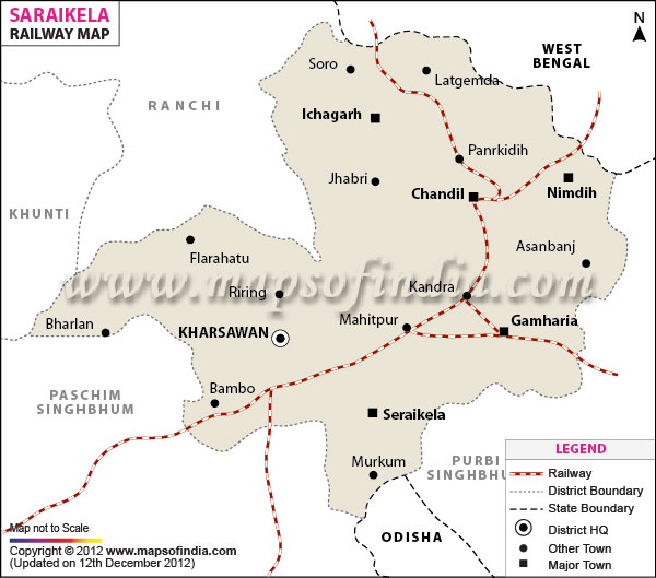  Railway Map of Saraikela