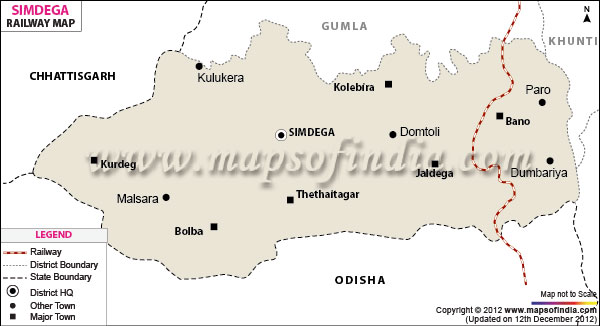  Railway Map of Simdega