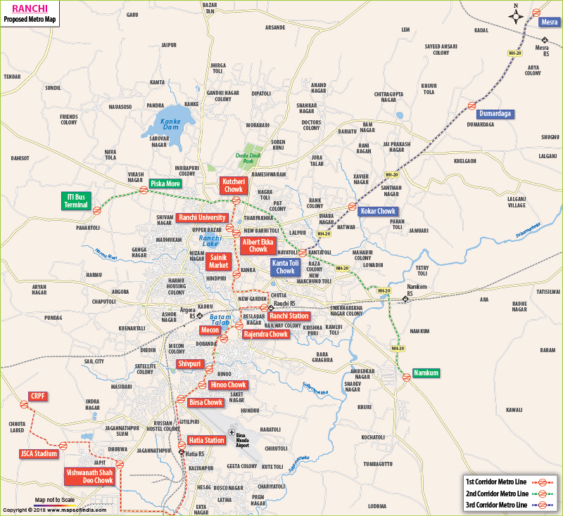 City Map of Ranchi