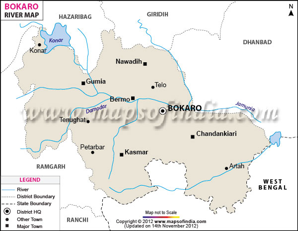  River Map of Bokaro