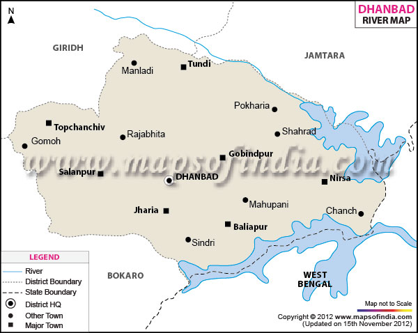  River Map of Dhanbad