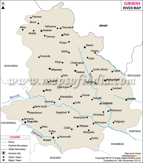  River Map of Giridih