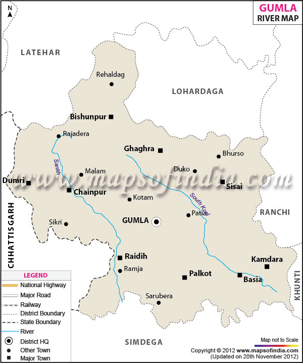  River Map of Gumla