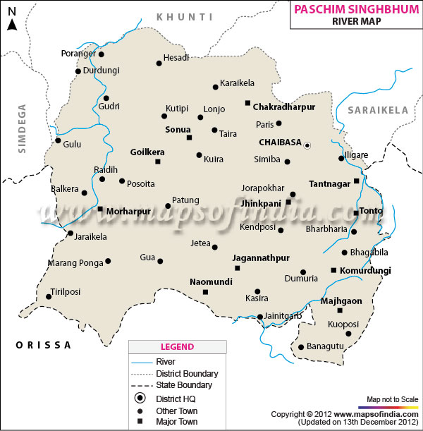  River Map of West Singhbhum