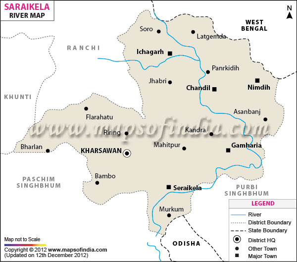  River Map of Saraikela