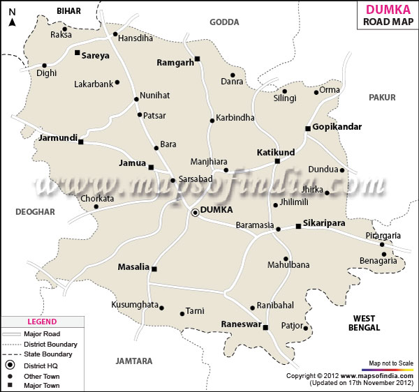 Road Network Map of Dumka