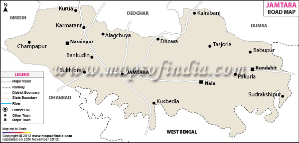 Road Map of Jamtara