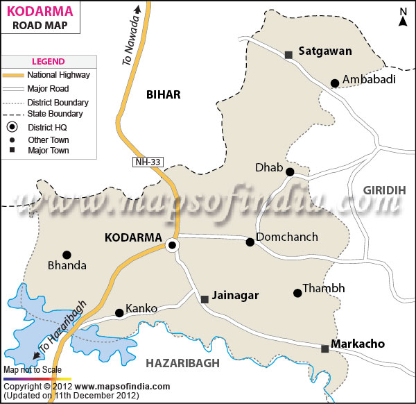 Road Map of Koderma