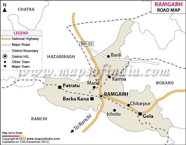 Road Map of Ramgarh 