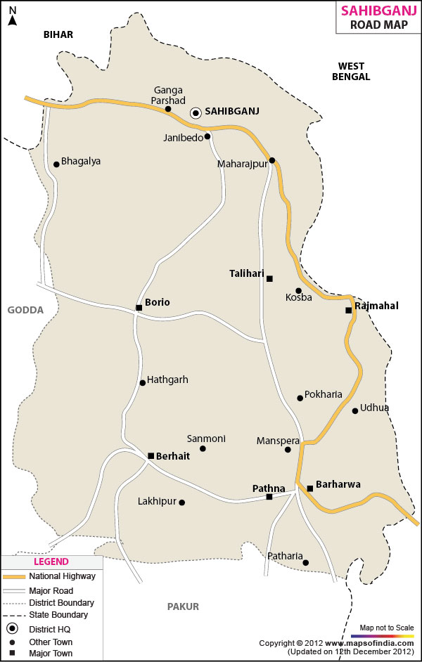 Road Map of Sahibganj