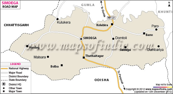 Road Map of Simdega