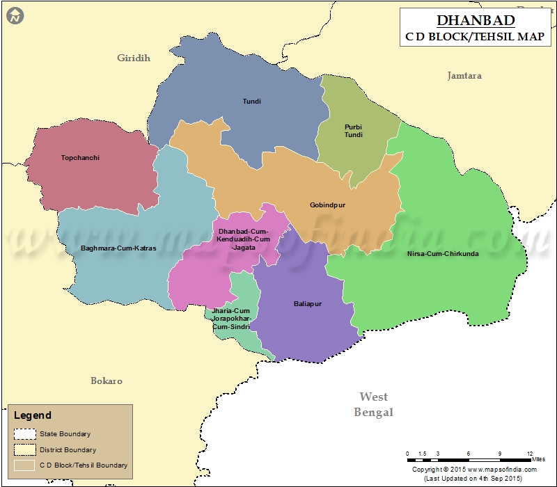Tehsil Map of Dhanbad