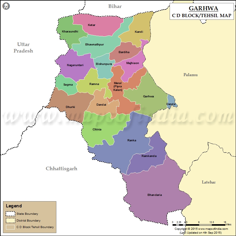 Tehsil Map of Garhwa