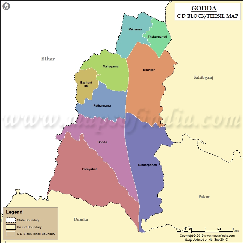 Tehsil Map of Godda