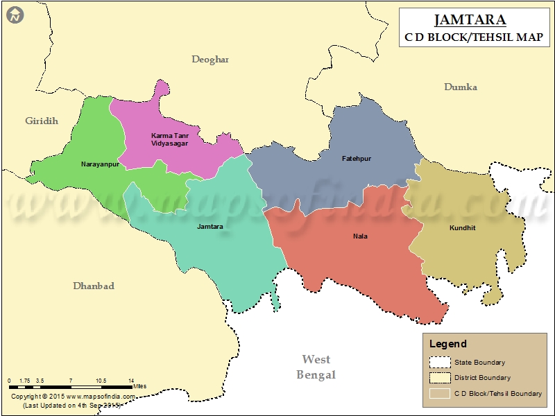 Tehsil Map of Jamtara