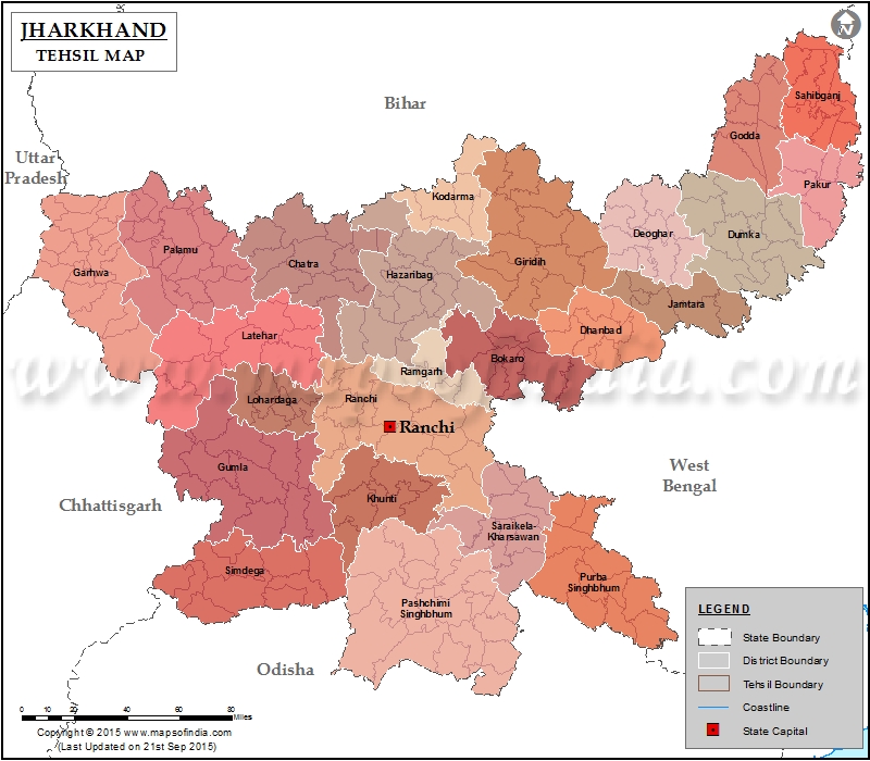 Tehsil Map of Jharkhand