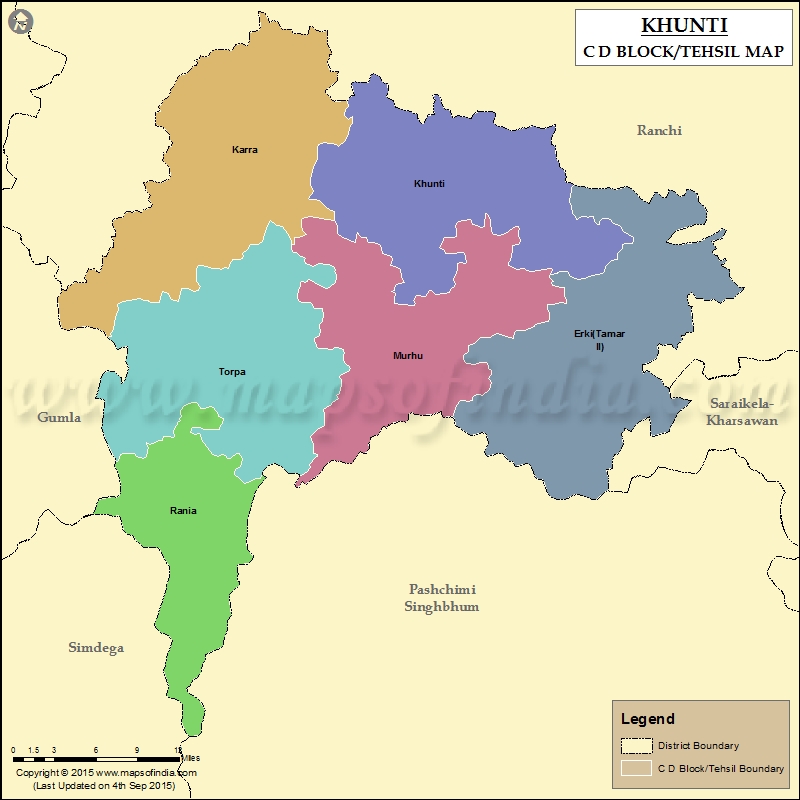 Tehsil Map of Khunti