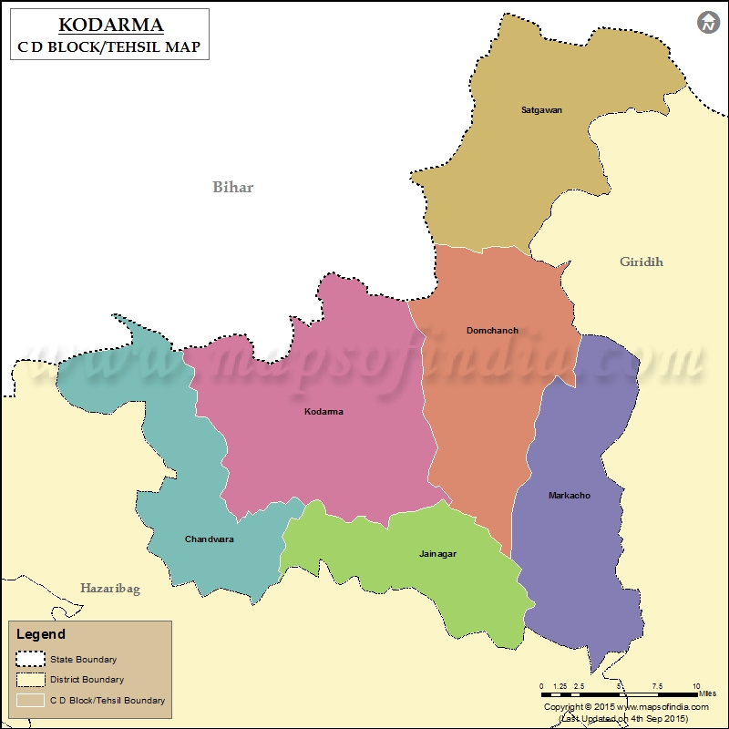 Tehsil Map of Kodarma