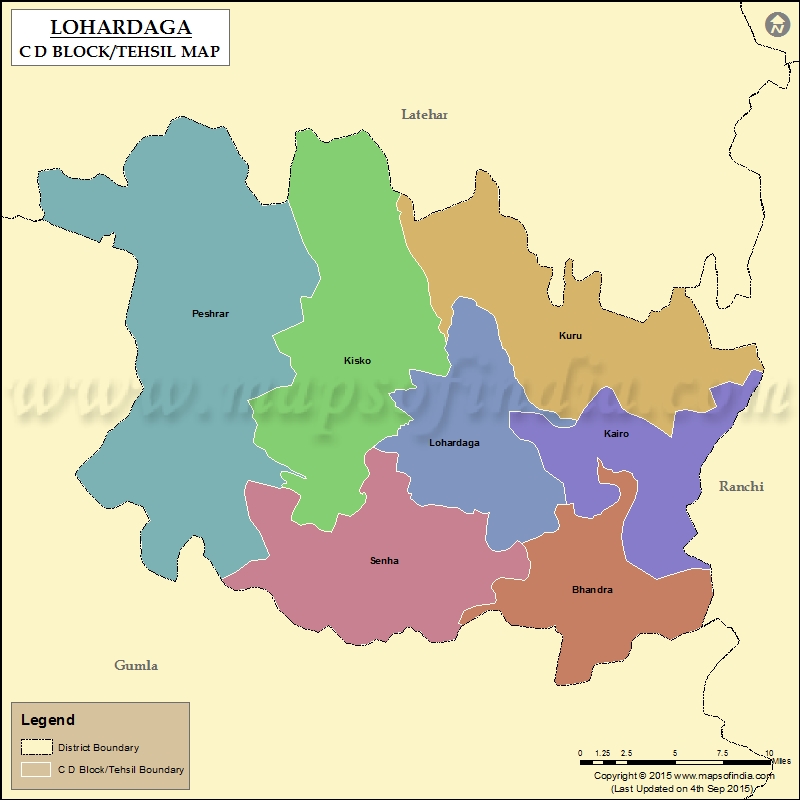 Tehsil Map of Lohardaga