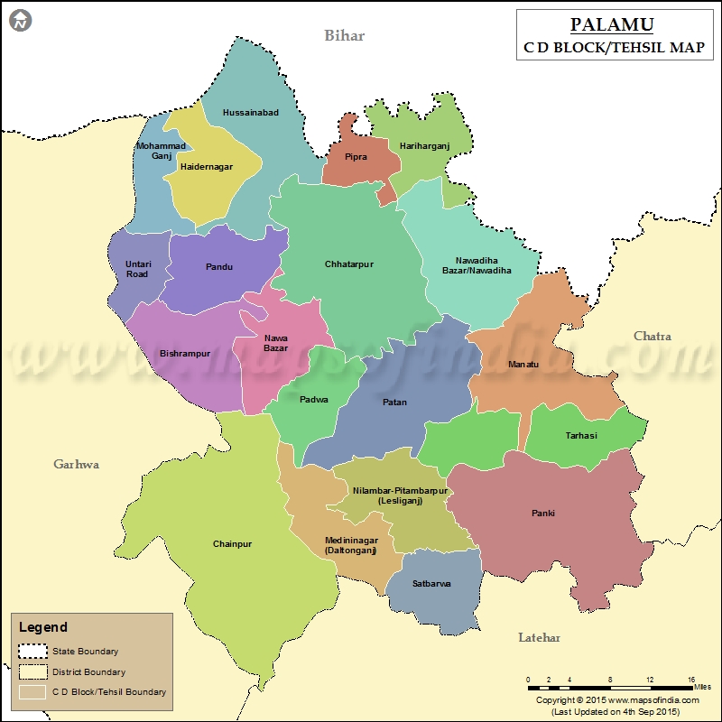 Tehsil Map of Palamu