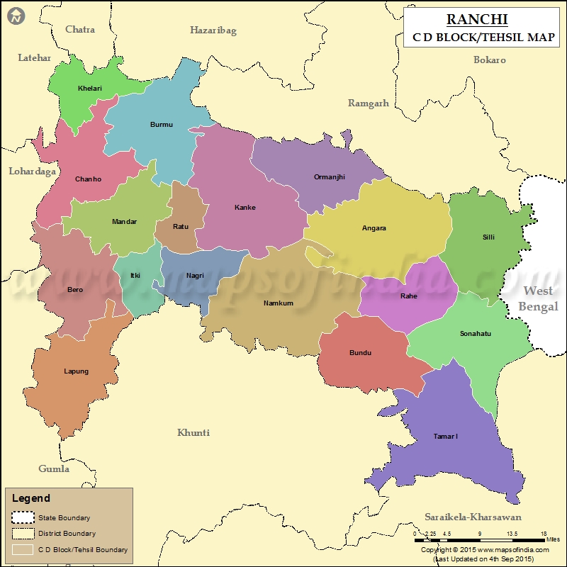 Tehsil Map of Ranchi
