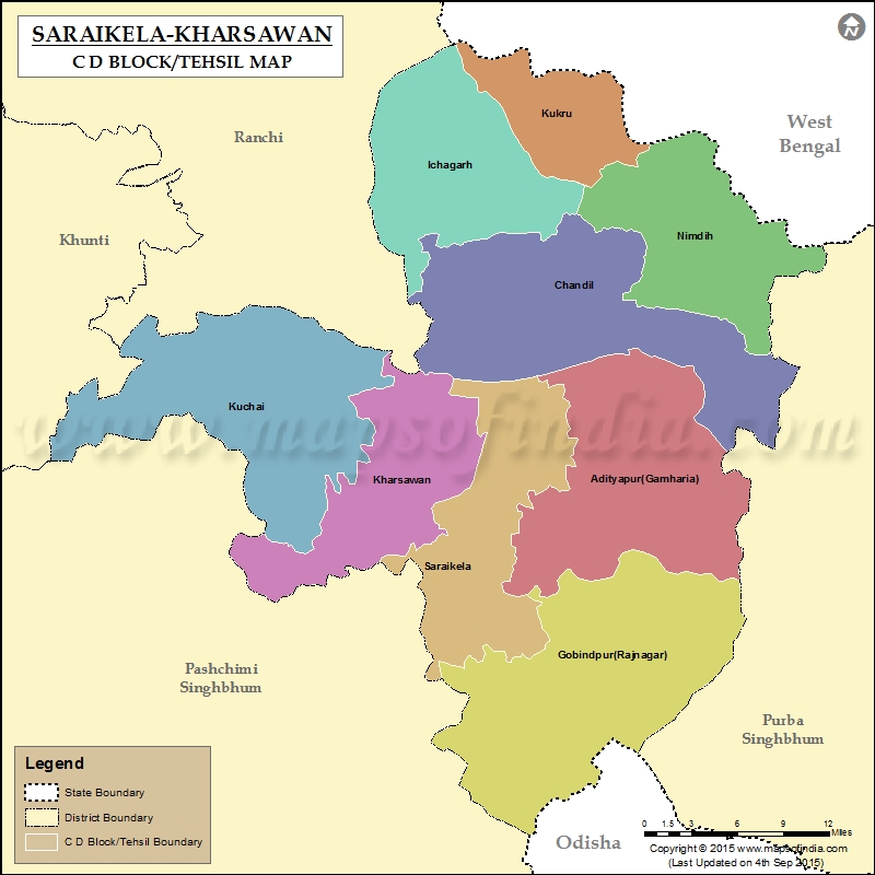 Tehsil Map of Saraikela