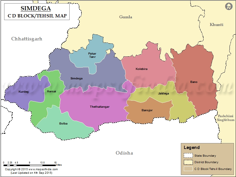 Tehsil Map of Simdega