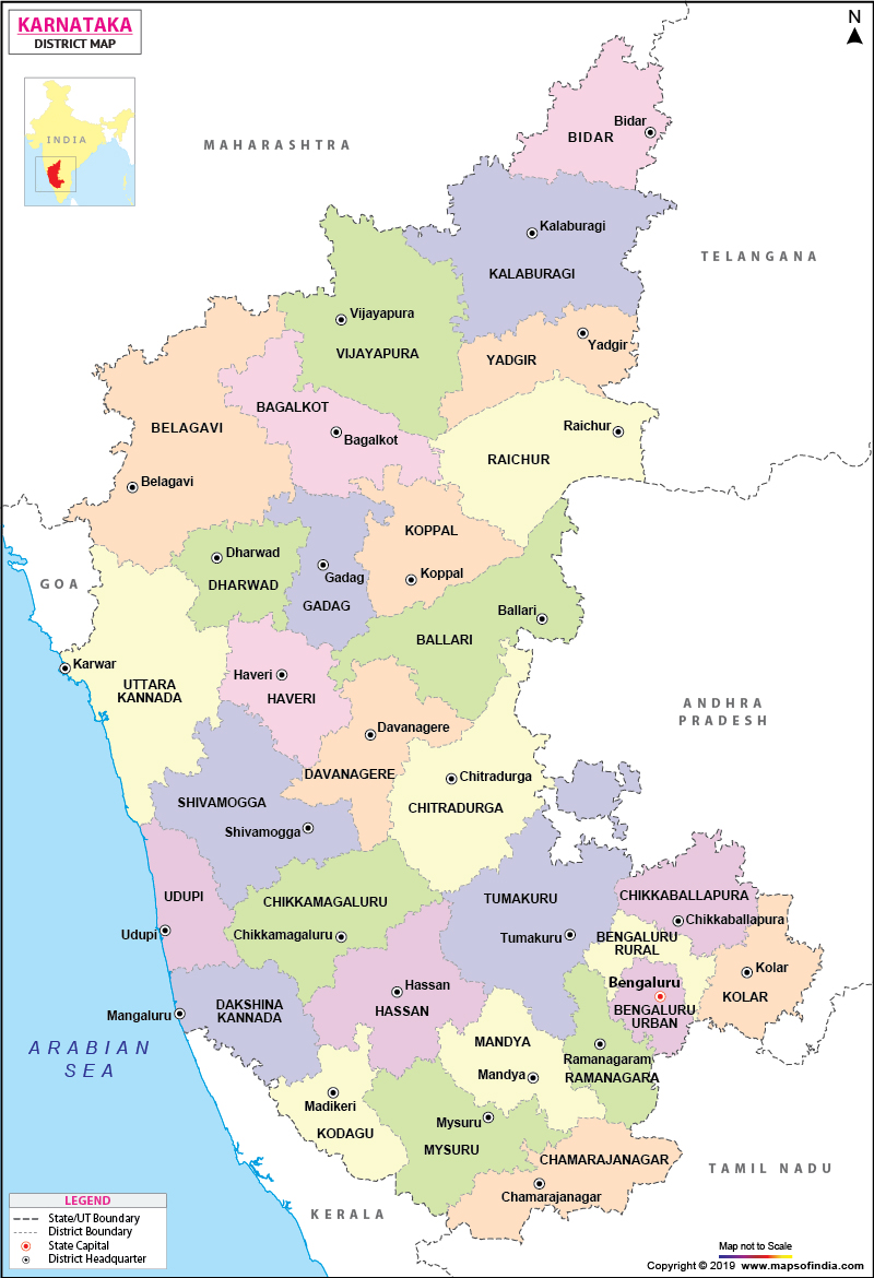 District Map of Karnataka