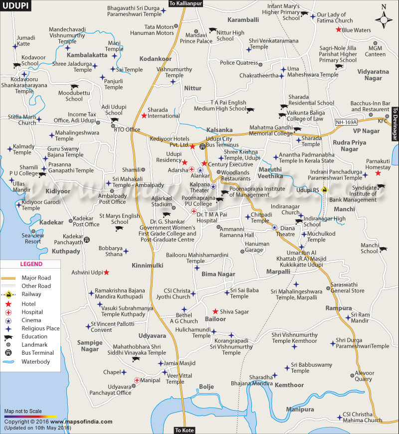 City Map of Udupi