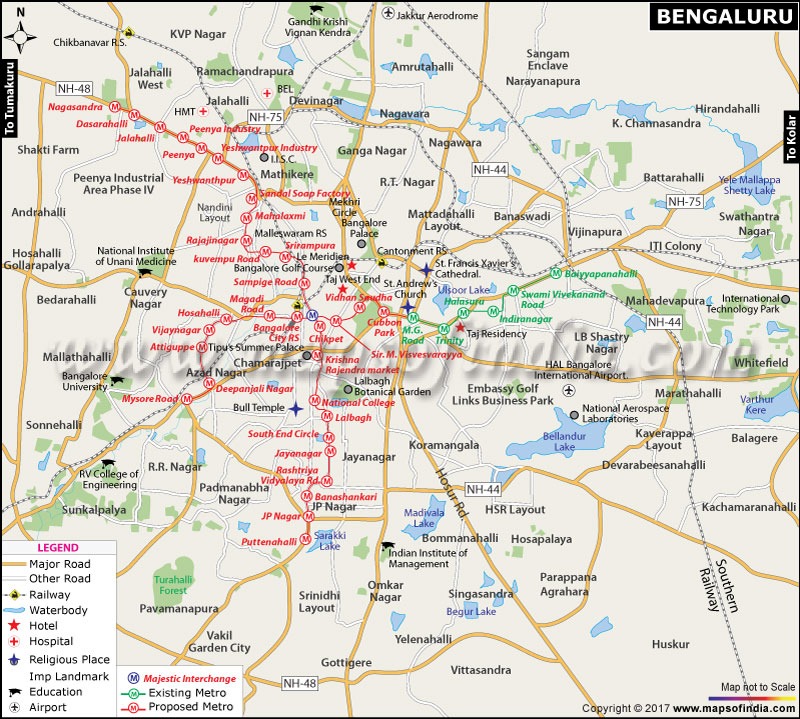 bangalore city limits map Bengaluru City Map Travel Information And Facts bangalore city limits map