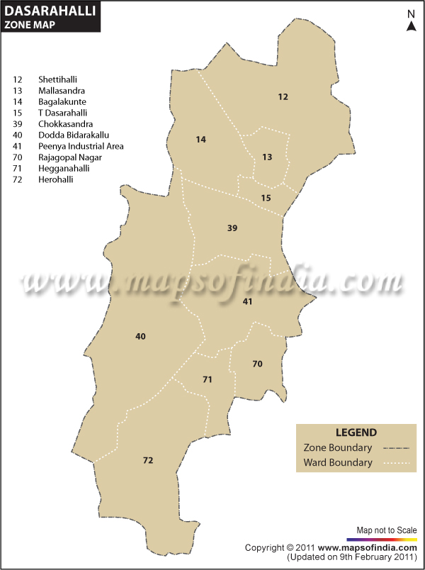 Dasarahalli Zone Map