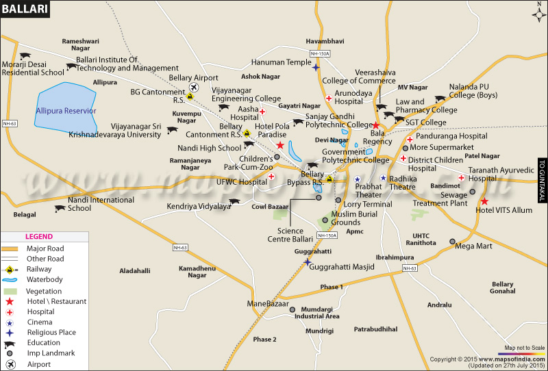 Ballari Bellary City Map