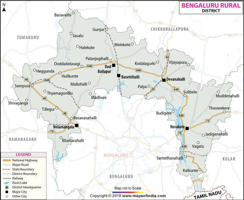 District Map of Bangalore Rural