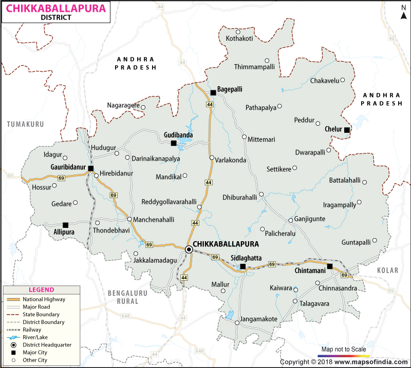 District Map of Chikkaballapur