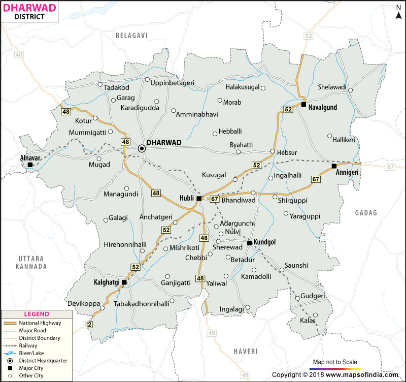 District Map of Dharwad