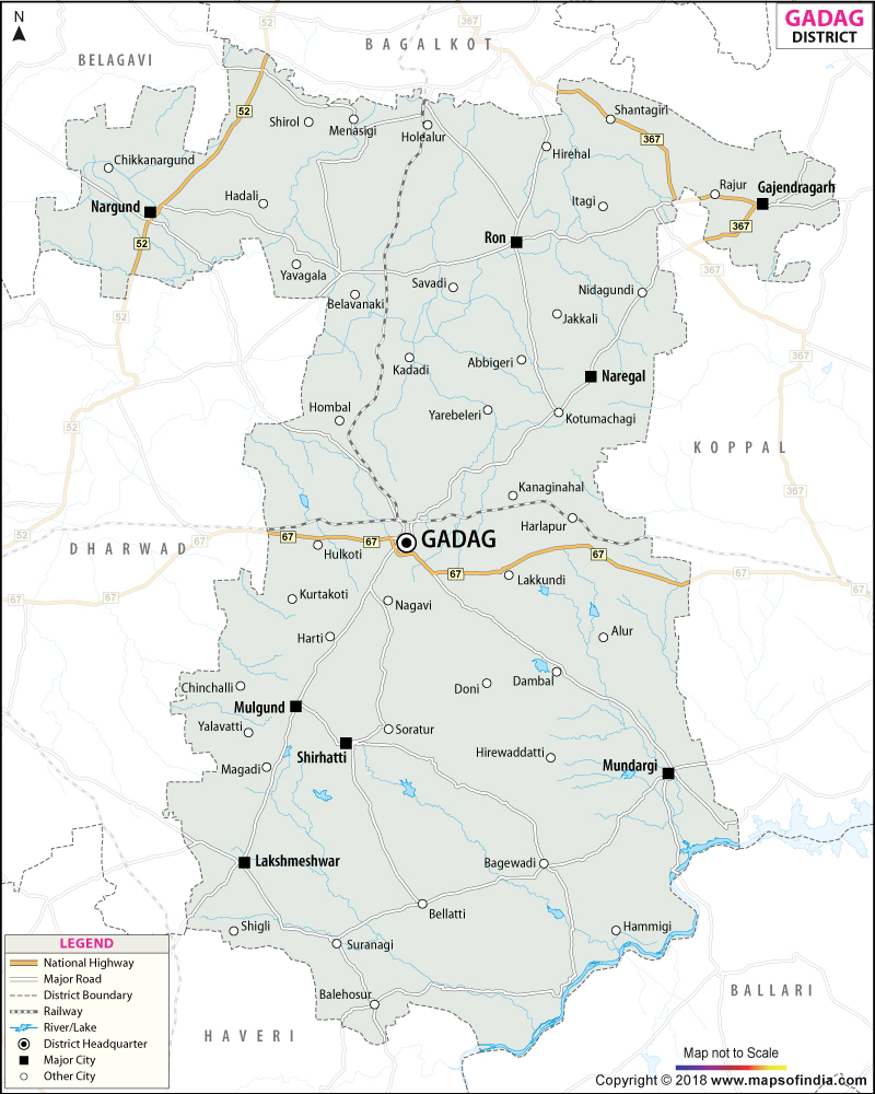 Gadag Location Map