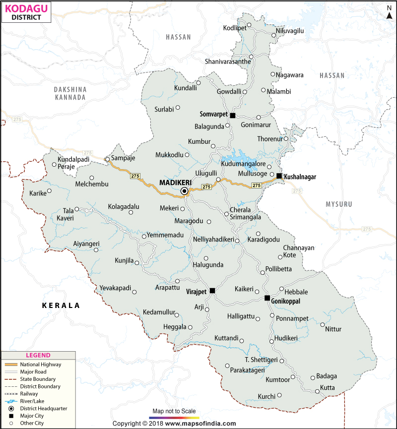 District Map of Kodagu