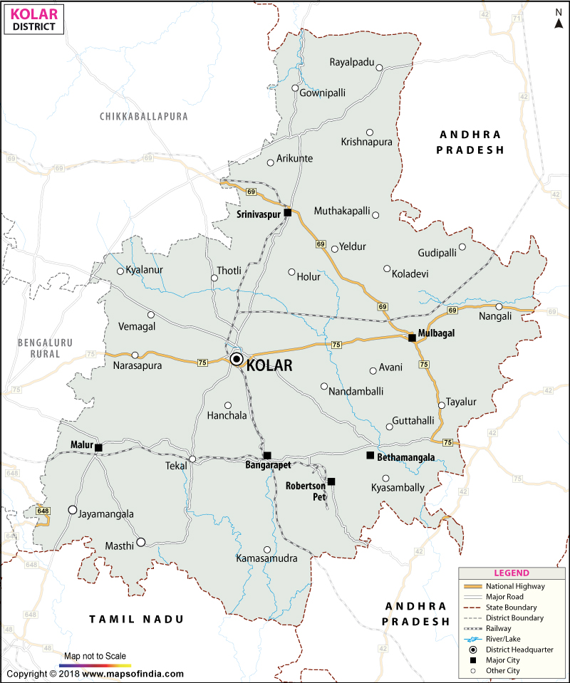 District Map of Kolar