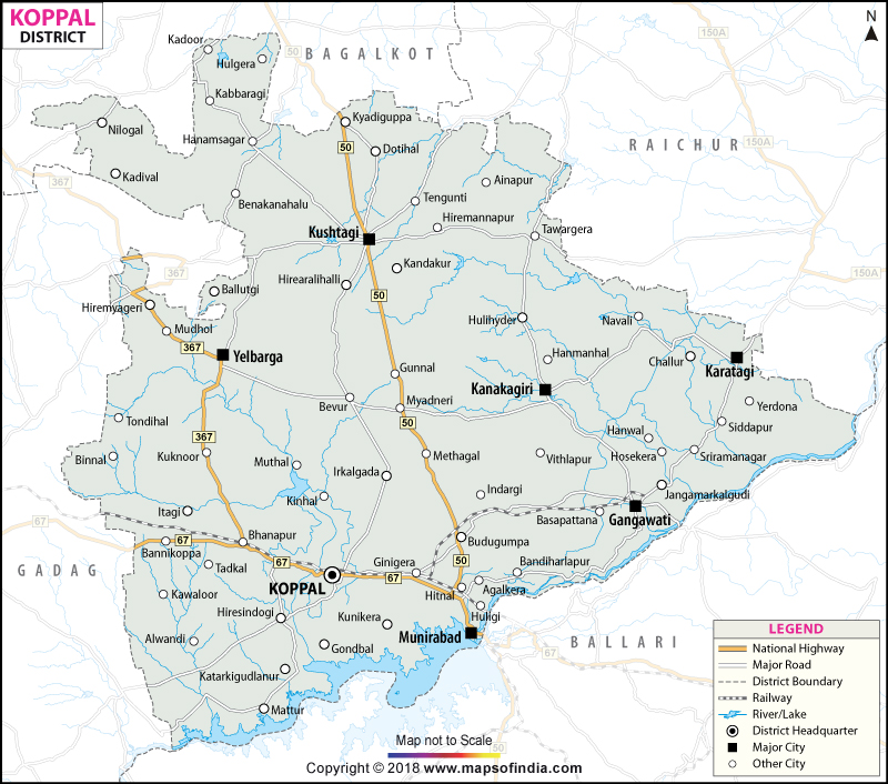 District Map of Koppal