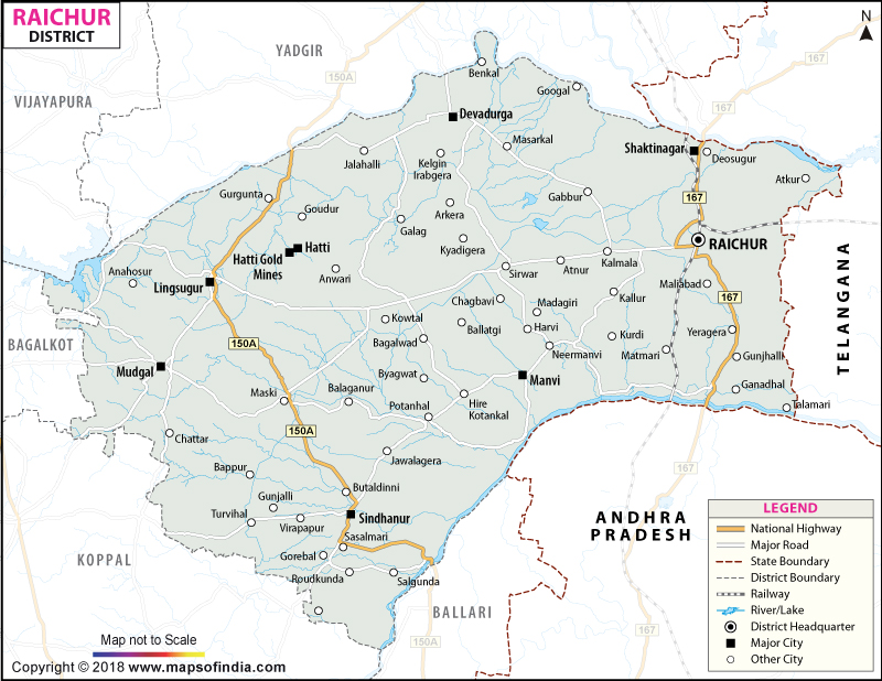 District Map of Raichur