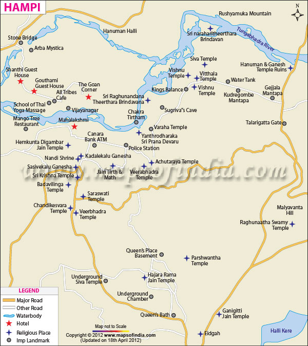 Map of Hampi City