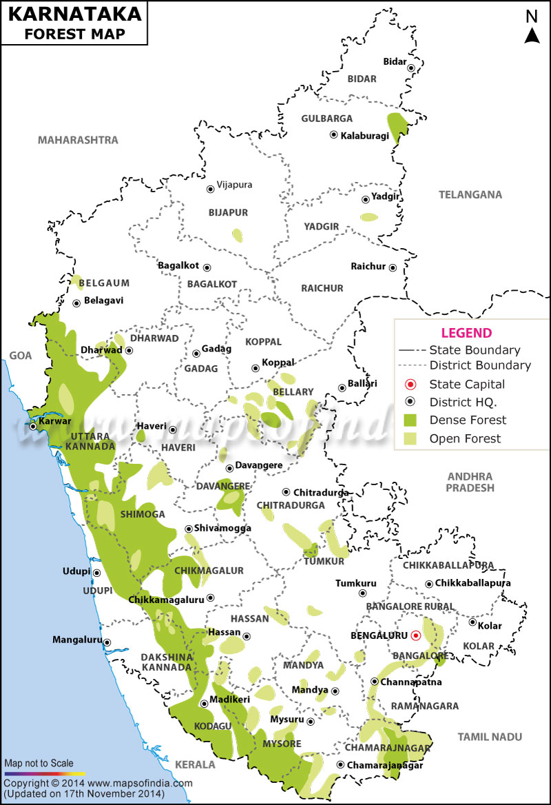 Forest Map Karnataka
