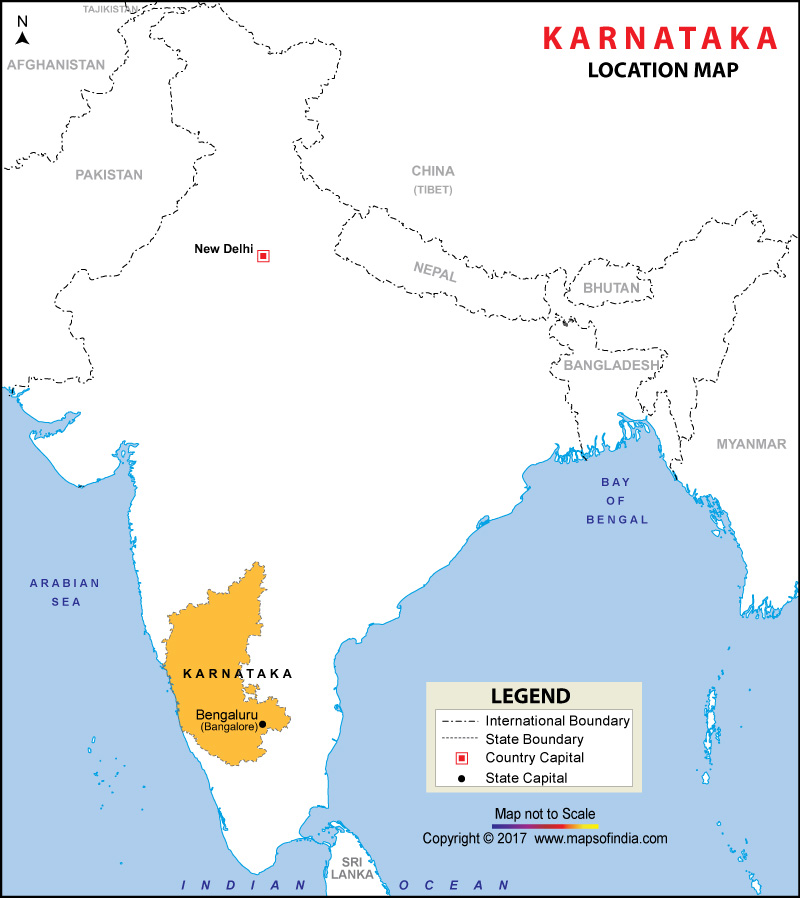 Location Map of Karnataka