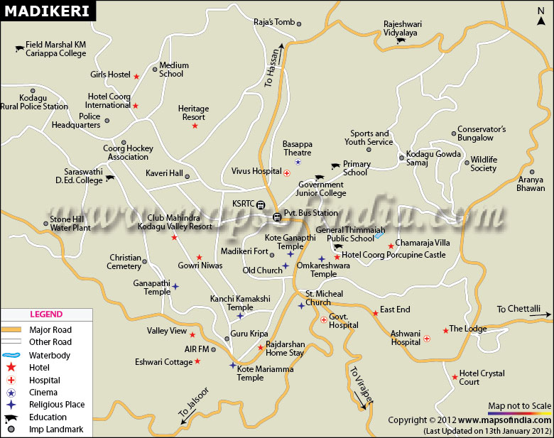 City Map of Madikeri