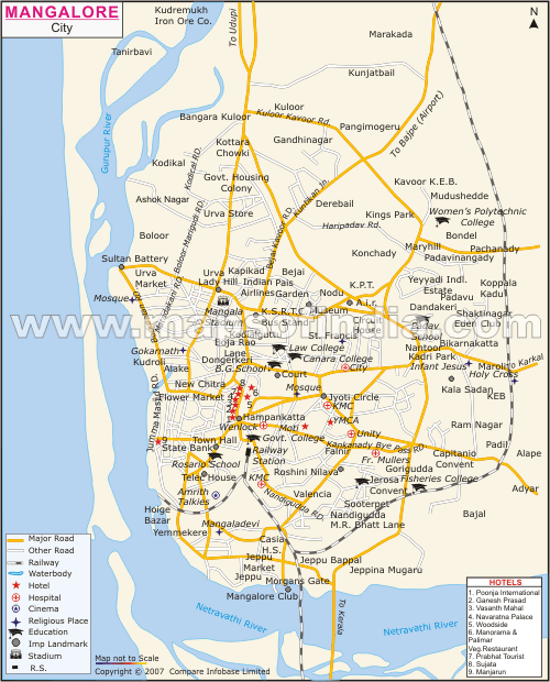 Mangalore Location Map