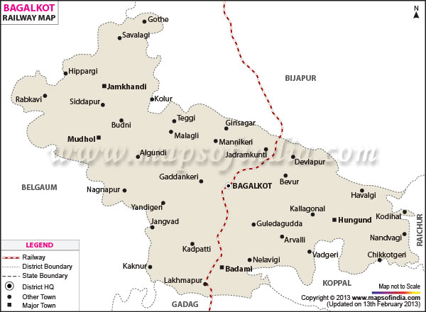 Railway Map of Bagalkot