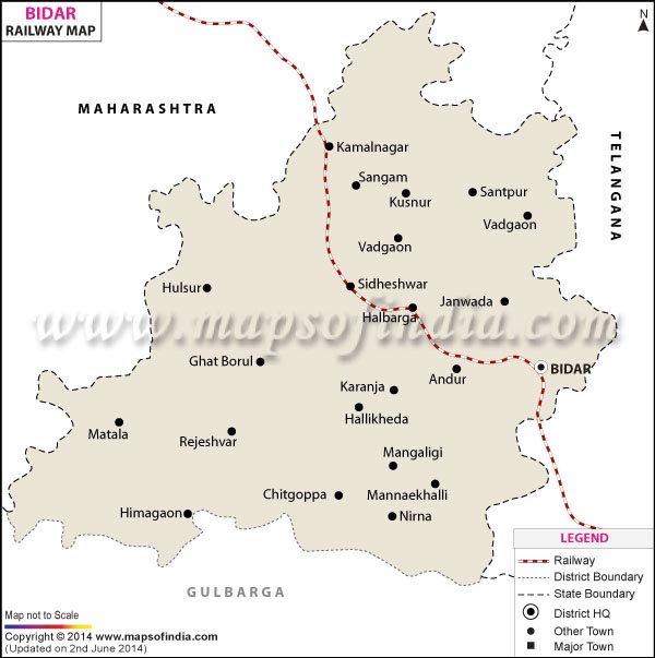 Railway Map of Bidar