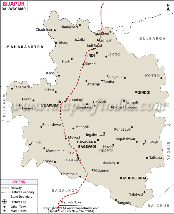 Railway Map of Bijapur